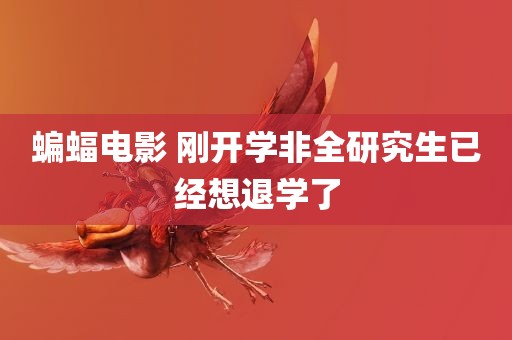 蝙蝠电影 刚开学非全研究生已经想退学了