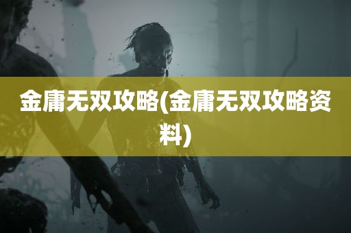 金庸无双攻略(金庸无双攻略资料)