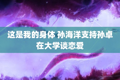 这是我的身体 孙海洋支持孙卓在大学谈恋爱