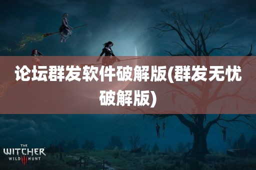 论坛群发软件破解版(群发无忧破解版)