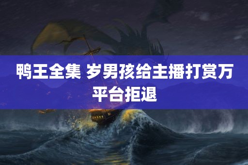 鸭王全集 岁男孩给主播打赏万平台拒退