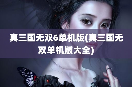 真三国无双6单机版(真三国无双单机版大全)