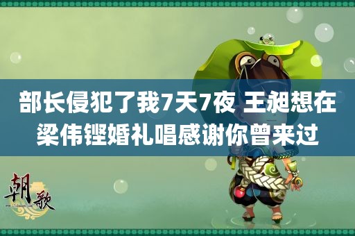 部长侵犯了我7天7夜 王昶想在梁伟铿婚礼唱感谢你曾来过