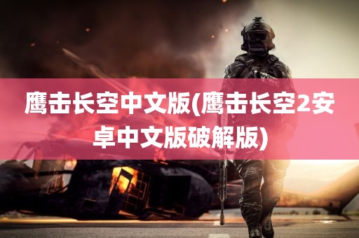 鹰击长空中文版(鹰击长空2安卓中文版破解版)