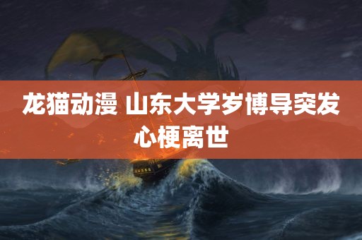 龙猫动漫 山东大学岁博导突发心梗离世