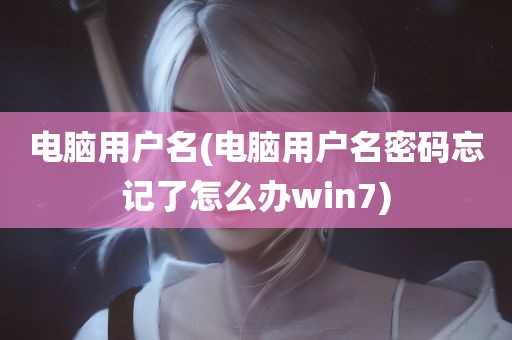 电脑用户名(电脑用户名密码忘记了怎么办win7)