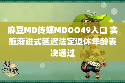 麻豆MD传媒MDOO49入口 实施渐进式延迟法定退休年龄表决通过