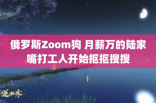 俄罗斯Zoom狗 月薪万的陆家嘴打工人开始抠抠搜搜