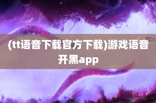 (tt语音下载官方下载)游戏语音开黑app