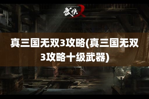 真三国无双3攻略(真三国无双3攻略十级武器)