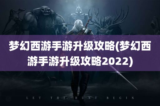 梦幻西游手游升级攻略(梦幻西游手游升级攻略2022)