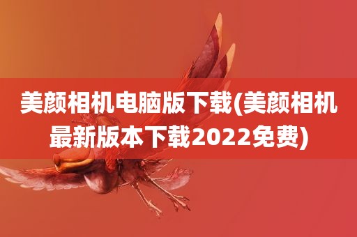 美颜相机电脑版下载(美颜相机最新版本下载2022免费)