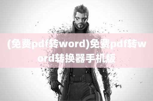 (免费pdf转word)免费pdf转word转换器手机版