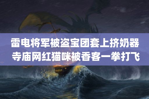 雷电将军被盗宝团套上挤奶器 寺庙网红猫咪被香客一拳打飞