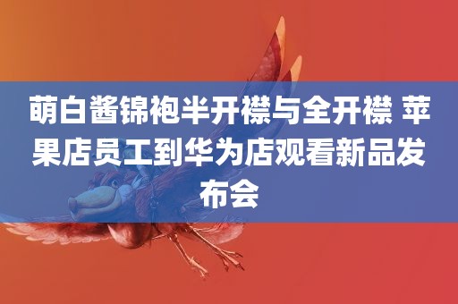 萌白酱锦袍半开襟与全开襟 苹果店员工到华为店观看新品发布会