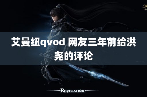 艾曼纽qvod 网友三年前给洪尧的评论