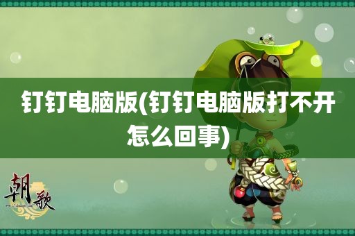 钉钉电脑版(钉钉电脑版打不开怎么回事)