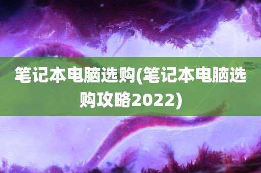 笔记本电脑选购(笔记本电脑选购攻略2022)