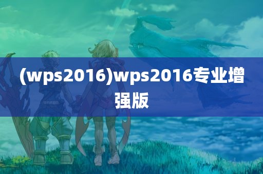 (wps2016)wps2016专业增强版