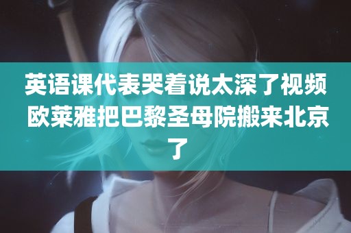 英语课代表哭着说太深了视频 欧莱雅把巴黎圣母院搬来北京了