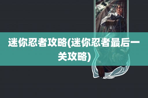 迷你忍者攻略(迷你忍者最后一关攻略)