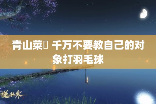 青山菜々 千万不要教自己的对象打羽毛球