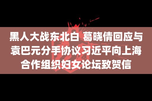 黑人大战东北白 葛晓倩回应与袁巴元分手协议习近平向上海合作组织妇女论坛致贺信