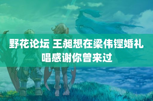 野花论坛 王昶想在梁伟铿婚礼唱感谢你曾来过