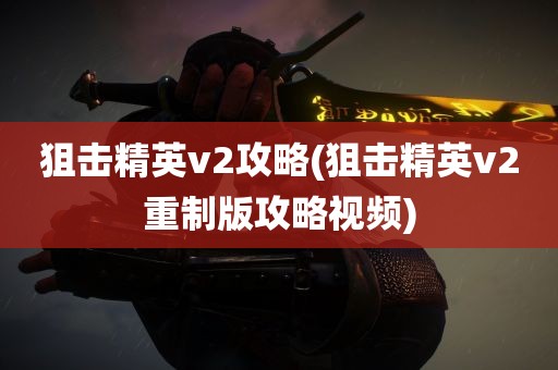 狙击精英v2攻略(狙击精英v2重制版攻略视频)