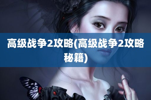 高级战争2攻略(高级战争2攻略秘籍)