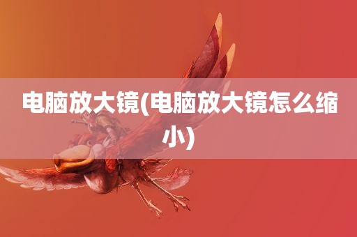 电脑放大镜(电脑放大镜怎么缩小)