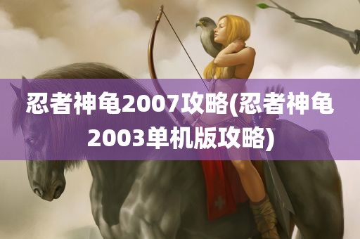 忍者神龟2007攻略(忍者神龟2003单机版攻略)