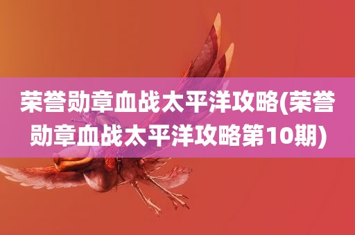 荣誉勋章血战太平洋攻略(荣誉勋章血战太平洋攻略第10期)