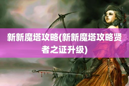 新新魔塔攻略(新新魔塔攻略贤者之证升级)