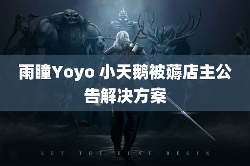 雨瞳Yoyo 小天鹅被薅店主公告解决方案