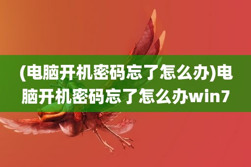 (电脑开机密码忘了怎么办)电脑开机密码忘了怎么办win7