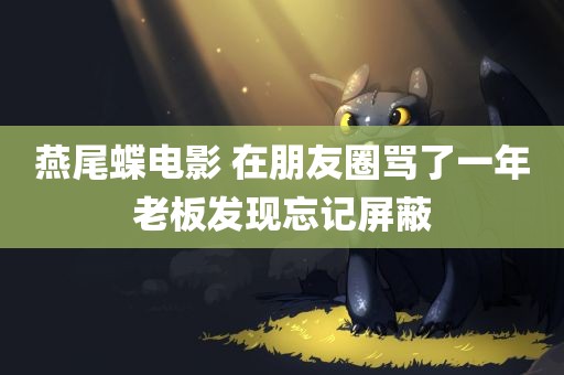 燕尾蝶电影 在朋友圈骂了一年老板发现忘记屏蔽