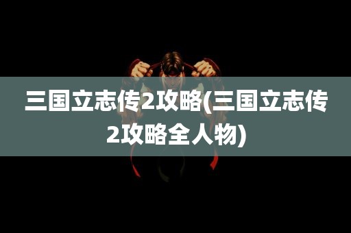 三国立志传2攻略(三国立志传2攻略全人物)