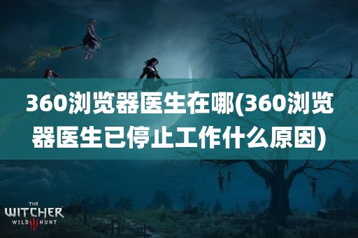 360浏览器医生在哪(360浏览器医生已停止工作什么原因)