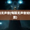 电脑无声音(电脑无声音如何设置)