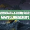 电脑复制粘贴不能用(电脑复制粘贴怎么用键盘操作)