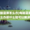 (电脑蓝屏怎么办)电脑蓝屏怎么办按什么键可以解决