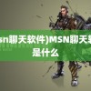 (msn聊天软件)MSN聊天软件是什么