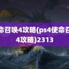 使命召唤4攻略(ps4使命召唤4攻略)2313