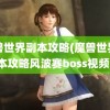 魔兽世界副本攻略(魔兽世界副本攻略风波赛boss视频)