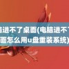 电脑进不了桌面(电脑进不了桌面怎么用u盘重装系统)