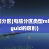 电脑分区(电脑分区类型mbr和guid的区别)