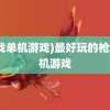 (枪战单机游戏)最好玩的枪战单机游戏