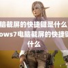 (电脑截屏的快捷键是什么)windows7电脑截屏的快捷键是什么