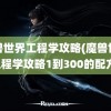 魔兽世界工程学攻略(魔兽世界工程学攻略1到300的配方)